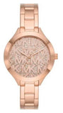 Michael Kors Slim Runway Rose Gold Dial Rose Gold Steel Strap Watch for Women - MK4658