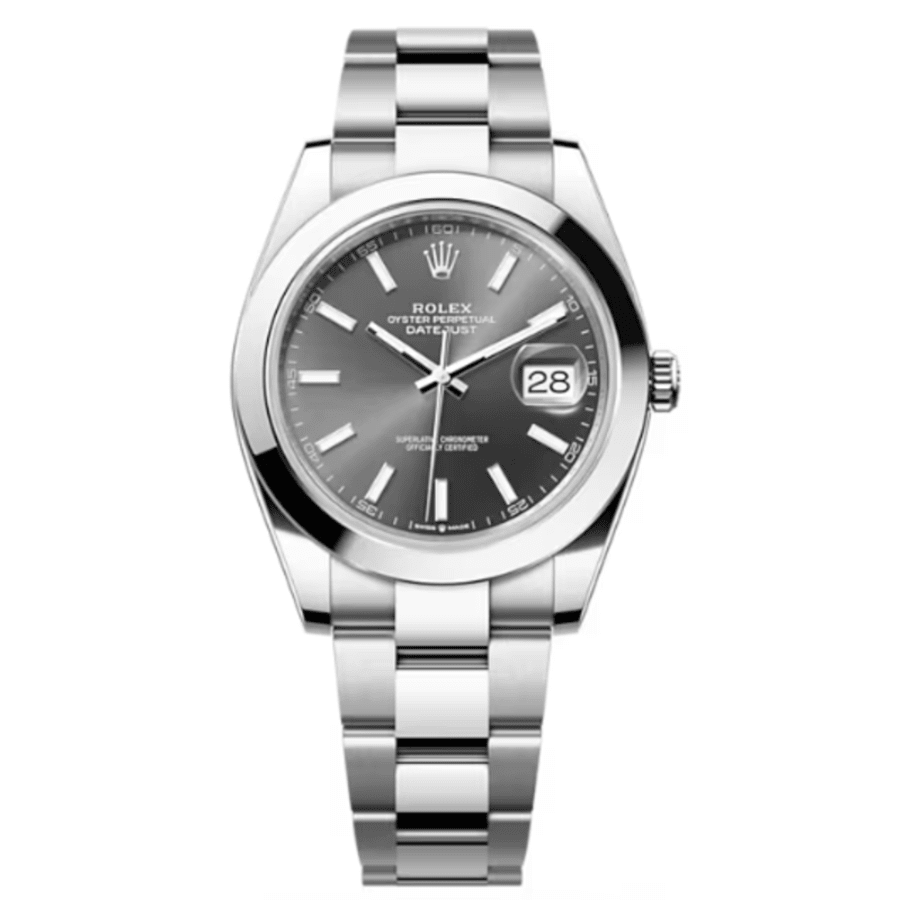 Rolex Datejust 41 Oyster Grey Dial Oystersteel Strap Watch for Men - M126300-0007