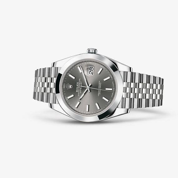 Rolex Datejust 41 Oyster Grey Dial Silver Oystersteel Bracelet Watch for Men - M126300-0008