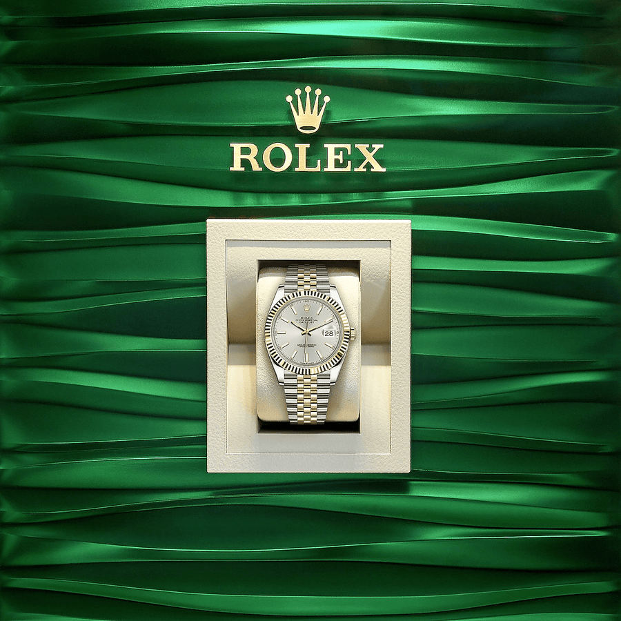 Rolex Datejust 41 Silver Dial Two Tone Oystersteel & Yellow Gold Jubilee Bracelet Watch for Men - M126333-0002