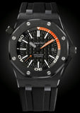 Audemars Piguet Royal Oak Offshore Diver Black Dial Black Rubber Strap Watch for Men - 15707CE.OO.A002CA.01