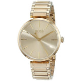 Hugo Boss Allusion Gold Dial Gold Steel Strap Watch for Women - 1502415