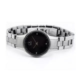 Calvin Klein Simplicity Black Dial Silver Steel Strap Watch for Women - K4323104