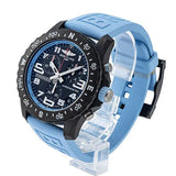 Breitling Endurance Pro Black Dial Light Blue Rubber Strap Watch for Men - X82310281B1S1