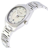 Gucci G Frame Quartz Diamonds Silver Dial Silver Steel Strap Watch For Women - YA142504