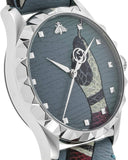 Gucci G Timeless Quartz Blue Dial Blue Leather Strap Watch For Men - YA1264080