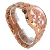 Michael Kors Runway Chronograph Rose Gold Dial Rose Gold Steel Strap Watch For Women - MK5778