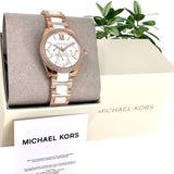 Michael Kors Janelle Multifunction Silver Dial Two Tone Steel Strap Watch For Women - MK7131