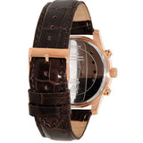 Guess Exec Chronograph Brown Dial Brown Leather Strap Watch For Men - W0076G4