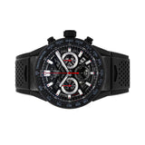 Tag Heuer Carrera Automatic Chronograph Black Dial Black Rubber Strap Watch for Men - CBG2A90.FT6173