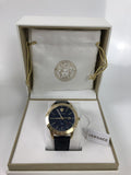 Versace Univers Navy Blue Dial Navy Blue Leather Strap Watch for Men - VEBK00318