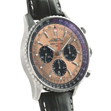 Breitling Navitimer B01 Chronograph 43 Brown Dial Black Leather Strap Watch for Men - AB0138241K1P1