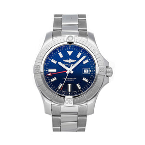 Breitling Avenger Automatic GMT 45 Blue Dial Silver Steel Strap Watch for Men - A32395101C1A1