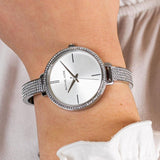 Michael Kors Jaryn Quartz Silver Dial Silver Steel Strap Watch For Women - MK3783