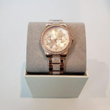 Michael Kors Tibby Chronograph Crystals Rose Gold Dial Rose Gold Steel Strap Watch For Women - MK6826