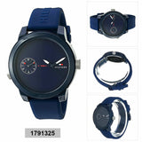 Tommy Hilfiger Denim Quartz Blue Dial Blue Rubber Strap Watch for Men - 1791325