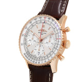 Breitling Navitimer B01 Chronograph 41 White Dial Brown Leather Strap Watch for Men - RB0139211G1P1