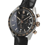 Tag Heuer Carrera Chronograph Black Dial Black Leather Strap Watch for Men - CBN2A5A.FC6481