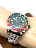 Gucci Dive Quartz Green Dial Silver Steel Strap Watch For Men - YA136222