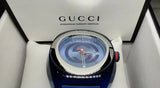 Gucci Sync XXL Quartz Blue Dial Blue Rubber Strap Watch For Men - YA137104