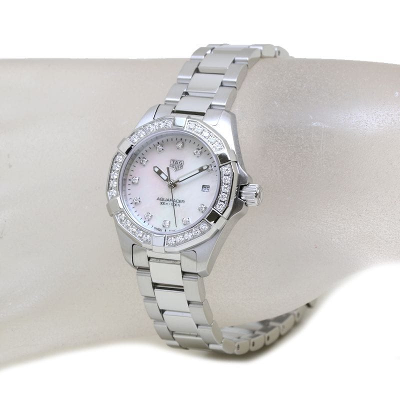TAG Heuer Aquaracer watch with diamonds