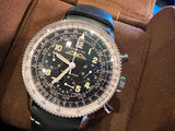 Breitling Navitimer Ref. 806 1959 Re-Edition Black Dial Brown Leather Strap Watch for Men - AB0910371B1X1