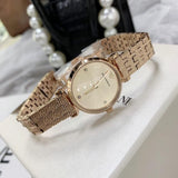 Emporio Armani Gianni T Bar Quartz Rose Gold Dial Rose Gold Steel Strap Watch For Women - AR11342