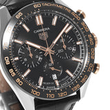 Tag Heuer Carrera Chronograph Black Dial Black Leather Strap Watch for Men - CBN2A5A.FC6481