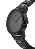 Movado Bold Black Dial Black Steel Strap Watch For Men - 3600047