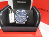 Salvatore Ferragamo 1927 Chrono Analog Navy Blue Dial Navy Blue Leather Strap Watch for Men - SFKZ00223