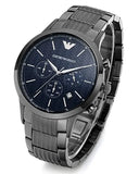 Emporio Armani Renato Chronograph Quartz Blue Dial Grey Steel Strap Watch For Men - AR2505