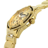 Guess Queen Quartz Gold Dial Gold Steel Strap Watch For Men - GW0497G2