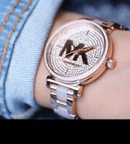 Michael Kors Sofie Quartz Crystals Crystals Rose Gold Dial Rose Gold Steel Strap Watch For Women - MK4336