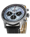 Breitling Navitimer B01 Chronograph 43 Blue Dial Black Leather Strap Watch for Men - AB0138241C1P1