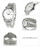 Emporio Armani Classic Luigi Quartz Silver Dial Silver Steel Strap Watch For Men - AR1854