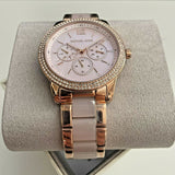 Michael Kors Tibby Multifunction Rose Gold Dial Rose Gold Steel Strap Watch For Women - MK6928