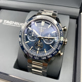 Tag Heuer Carrera Chronograph Blue Dial Silver Steel Strap Watch for Men - CBN2A1A.BA0643