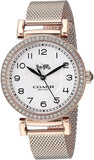 Coach Madison White Dial Rose Gold Mesh Bracelet Watch for Women - 14503398