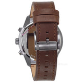 Fossil Brox Multifunction Grey Dial Brown Leather Strap Watch for Men - BQ2800