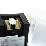 IWC Portofino Automatic White Dial Black Leather Strap Watch for Men - IW356501