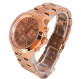 Michael Kors Runway Chronograph Rose Gold Dial Rose Gold Steel Strap Watch For Women - MK5778