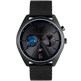 Tommy Hilfiger Deacon Analog Black Dial Black Mesh Bracelet Watch for Men - 1791547