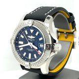 Breitling Avenger Automatic GMT 43 Black Dial Black Nylon Strap Watch for Men - A32397101B1X1