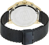 Tommy Hilfiger Chase Quartz Black Dial Black Mesh Bracelet Watch for Men - 1791580