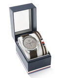 Tommy Hilfiger Chase Quartz Brown Dial Brown Leather Strap Watch for Men - 1791579