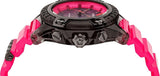 Versace Icon Active Chronograph Quartz Black Dial Pink Rubber Strap Watch For Men - VEZ700221