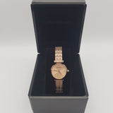 Emporio Armani Gianni T Bar Quartz Rose Gold Dial Rose Gold Steel Strap Watch For Women - AR11342