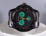 Gucci G Timeless Quartz Black Dial Black Steel Strap Watch for Men - YA126270