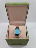 Gucci G Timeless Quartz Turquoise Dial Silver Steel Strap Unisex Watch - YA1265044