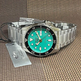 Seiko 5 Sports SKX Midi Automatic Teal Dial Silver Steel Strap Watch For Men - SRPK33K1